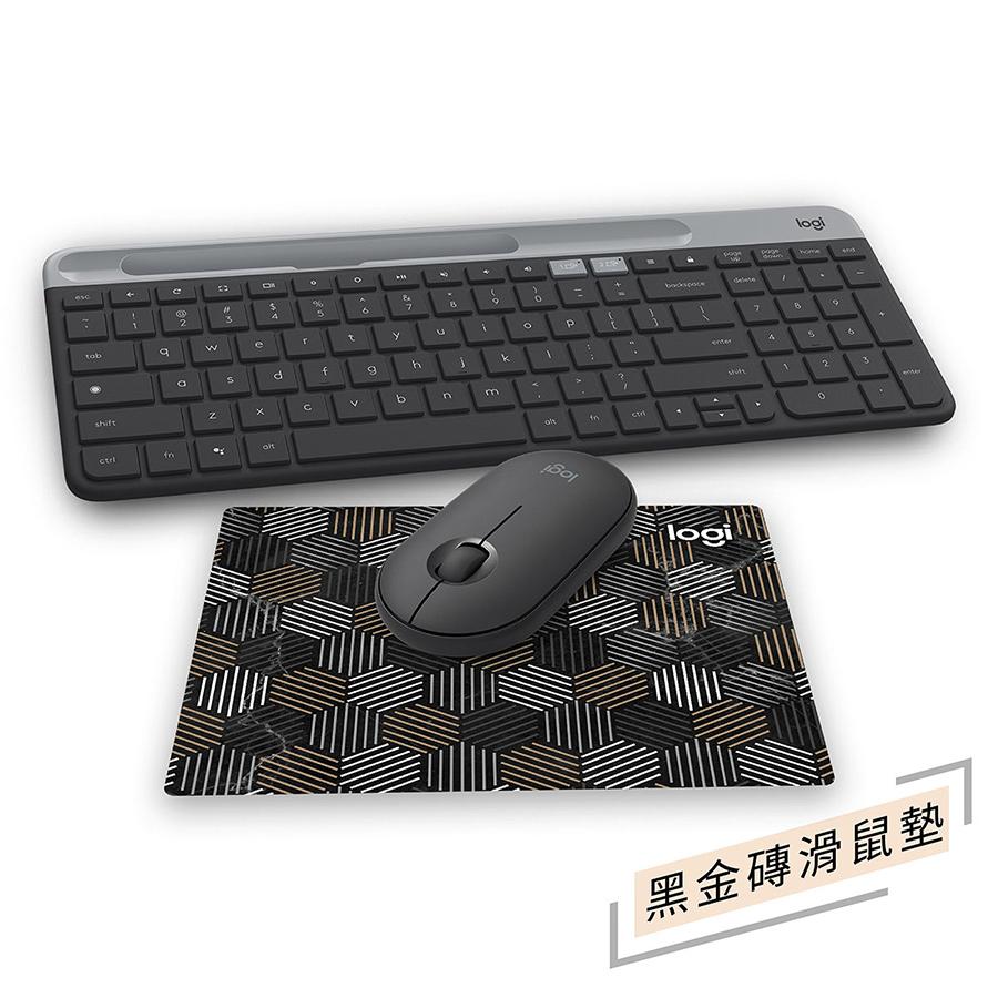 LOGITECH K580 Keyboard + Pebble Mouse + Mouse Pad Set Black