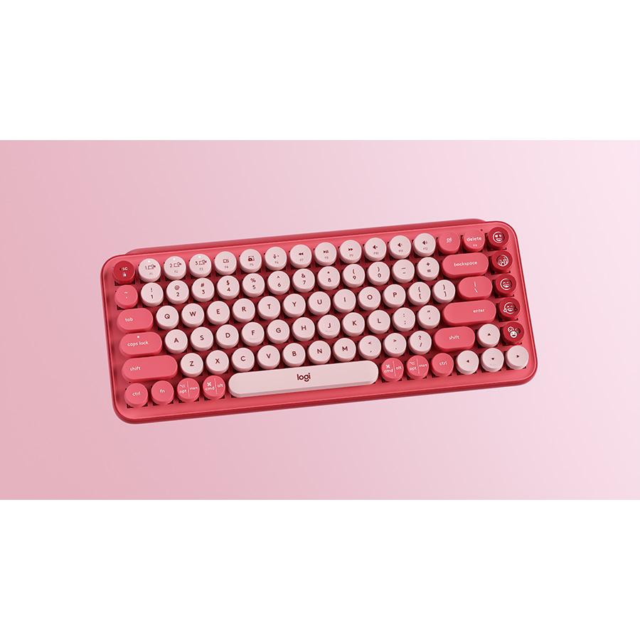 LOGITECH Pop Keys Wireless Keyboard Heartbreaker Rose