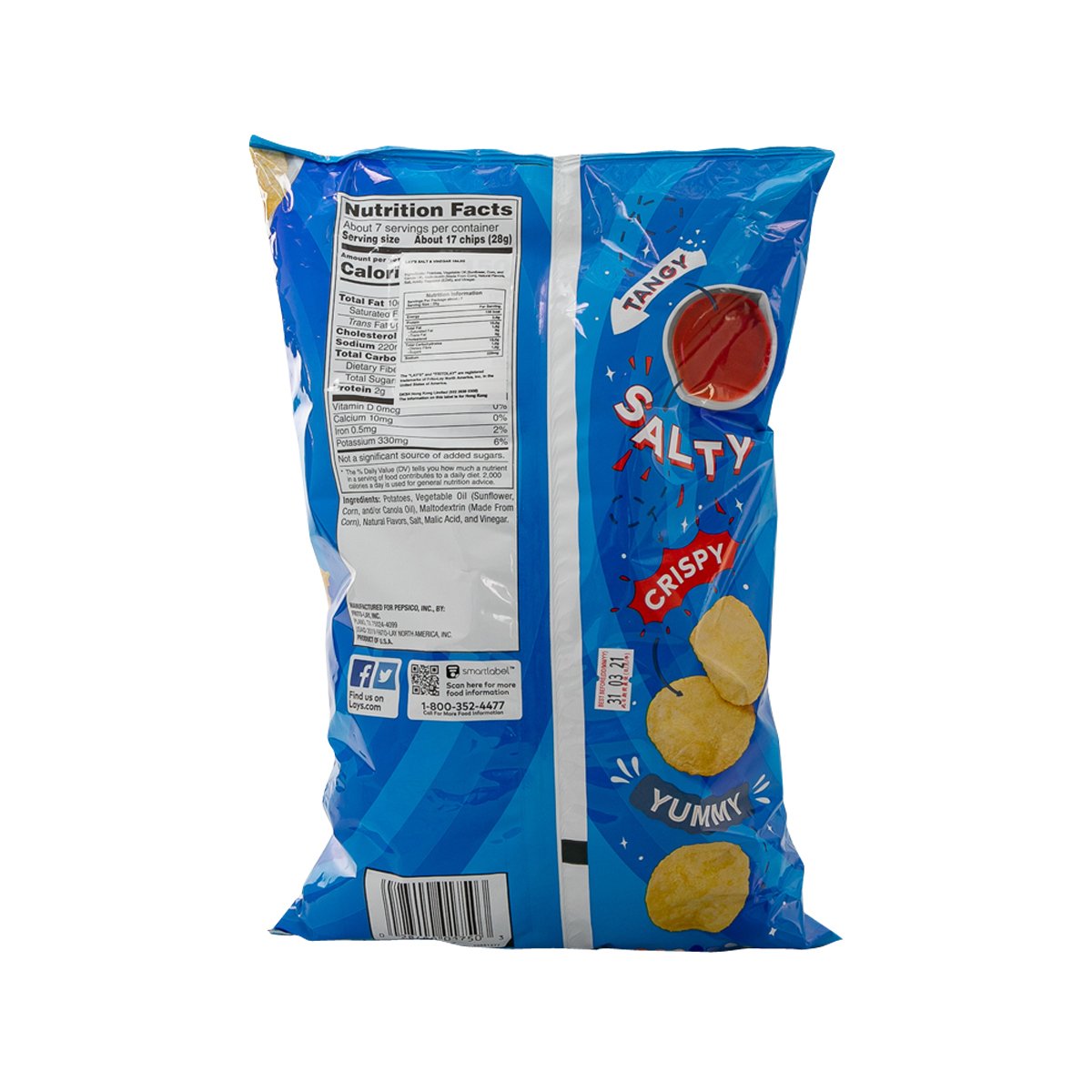 LAY'S Potato Chips - Salt & Vinegar (184.2g) – City'super