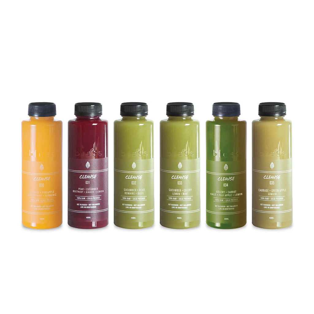 BLESS Cold Pressed Juice - Level 1 Cleanse Set (1 Day)  (6 x 400mL)