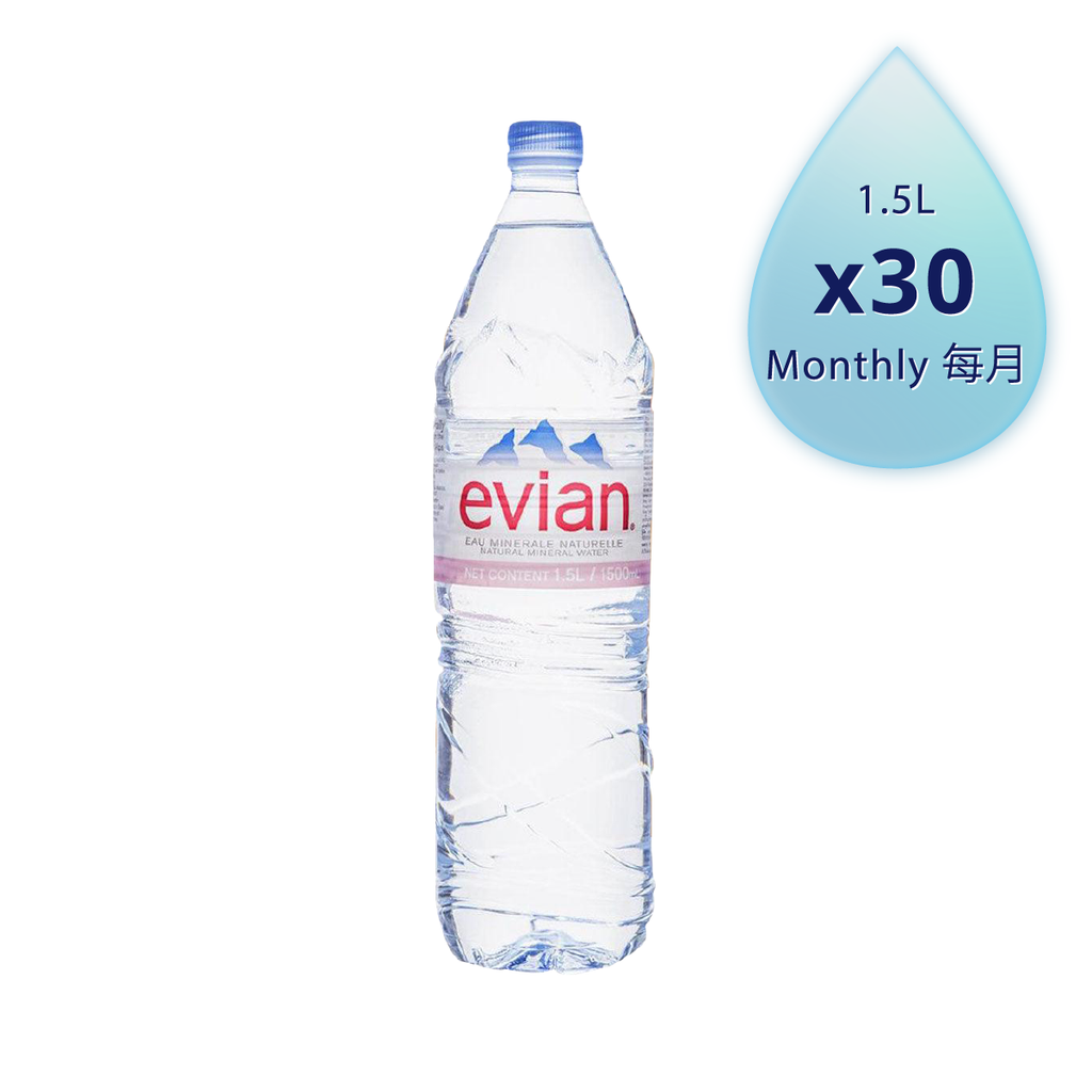 EVIAN Natural Mineral Water 1.5L x6 (Split order)
